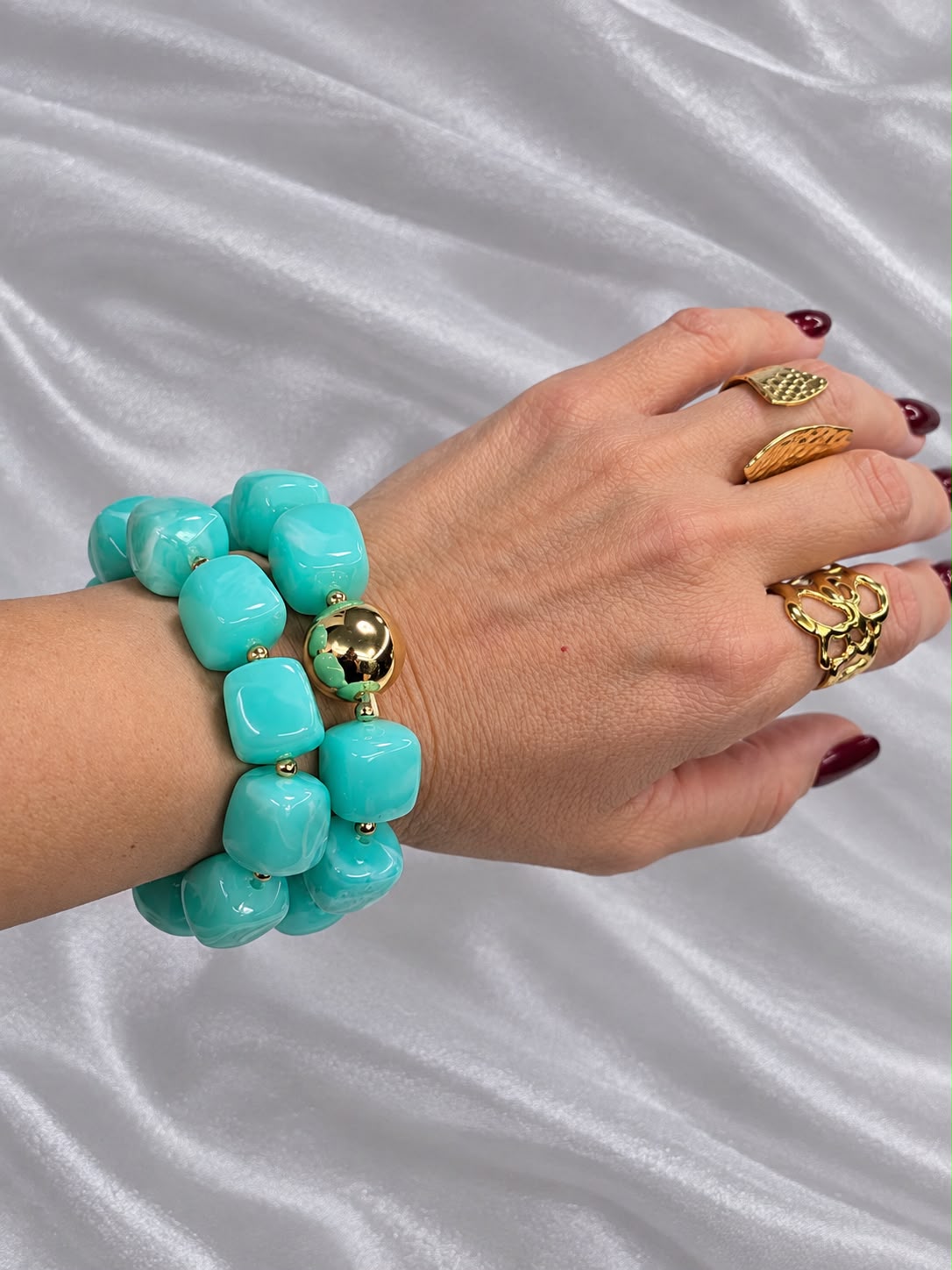 Pulsera Ivory - Celeste