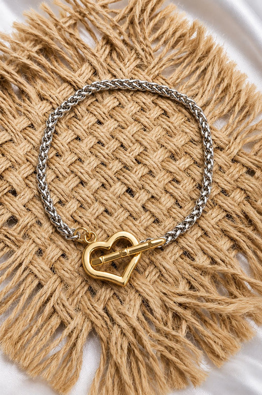 Heart Toggle Chain Bracelet