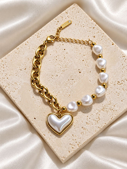 Pulsera Heart & Pearl